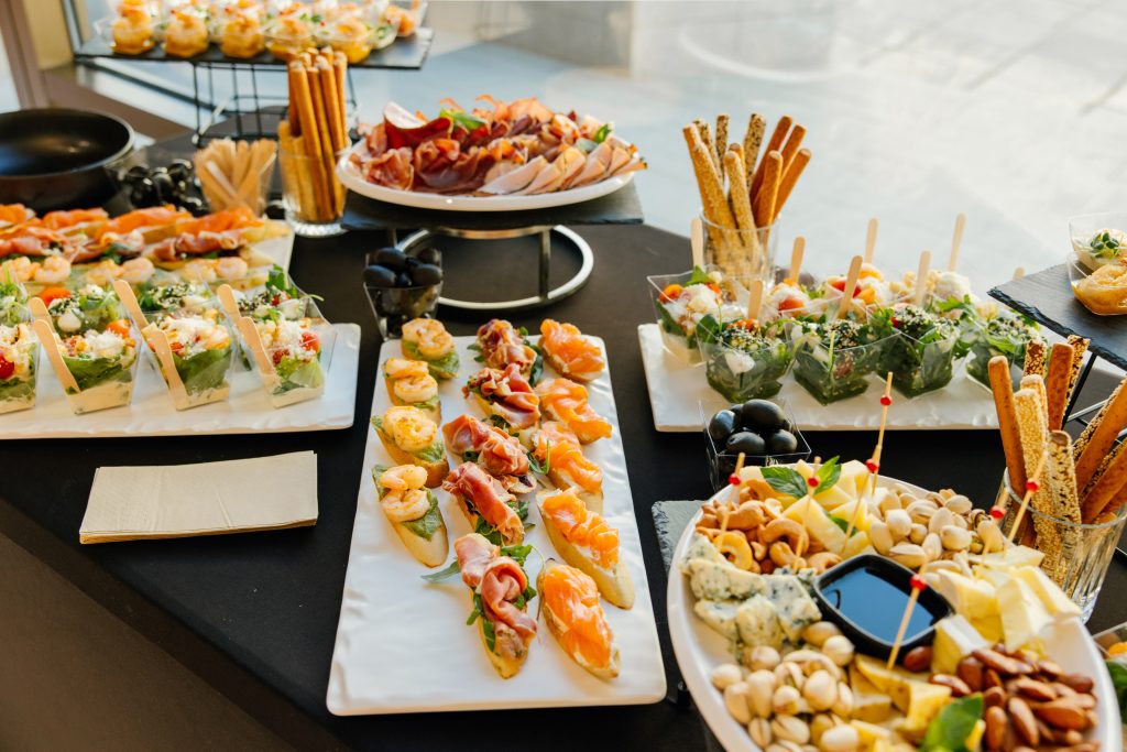 vecteezy well arranged catering table with gourmet appetizers finger 68140536